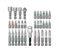 kwb by Einhell S-Box Jeu de 34 embouts pour outils (jeu de 34 embouts compatibles avec toutes les perceuses avec un embout hexagonal 1/4", avec boîte de rangement