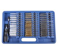 Coffret 38 pcs de brosses métal, nylon, laiton 8 à 19 mm pour nettoyage puits d'injecteurs - OM 0666 - CLAS Equipements