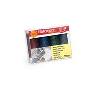 Gütermann Fil Sparkly Couture – polyester multicolore 100 m – set 4 pièces
