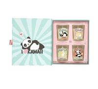 Coffret 4 bougies kawaii parfums guimauve et barbe à papa