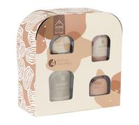 Coffret 4 Bougies Parfumées "Élements" 8cm Beige