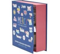 Coffret 4 Bougies Parfumées "Merci" 18cm Fleur de Coton Multicolore
