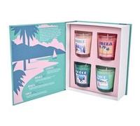Coffret 4 Bougies Parfumées "Voyage" 18cm Multicolore Multicolore G