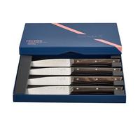 Coffret 4 Couteaux De Table - Facette - Frêne Sombre