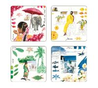 coffret 4 dessous de verre route des indes