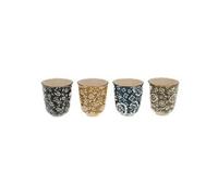 Coffret 4 expresso Capucine - - Décoré - Grès