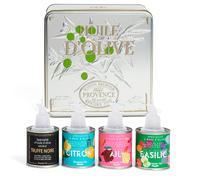 Coffret 4 huiles d'olive extra vierges aromatisées Maison Brémond Provence