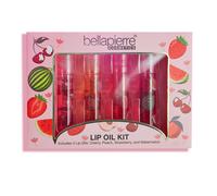 Coffret 4 huiles l vres naturelles Bellapierre Cosmetics | Gloss hydratant | Huiles l vres aux fruits avec applicateur bille