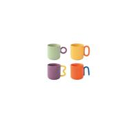 Coffret 4 Mugs 35 Cl Bicolore - Creative - Easy Life