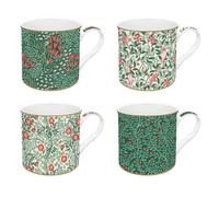FLORAL FANTAISY coffret 4 mugs 30cl en porcelaine