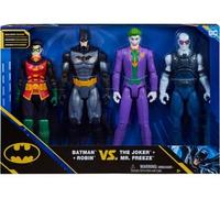 Coffret 4 Personnages pour Batman 30 cm Batman Le Joker - Robin - Mr Freeze - Figurine Super Hero série - Set DC avec Carte Tigre