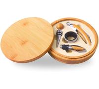 Coffret 4 pièces accessoires vin en bois élégant Vendos85