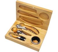 Coffret 4 pièces accessoires vin en bois élégant Vendos85