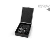 Coffret 4 Pièces Sommelier En Bois Couleur Noire Avec Gadget H&H