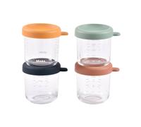 Coffret 4 portions repas en verre 250ml coloris assortis TU