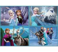 Coffret 4 Puzzle la Reine des neiges 50-80 - 100-150 pièces - Set Puzzle Enfant + Carte Tigre