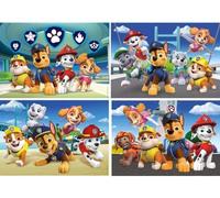 Coffret 4 Puzzle progressif pour Pat Patrouille - 20-60 Pieces Set Pack Chien Zuma Everest Marcus Rocky Chase Stella + 1 Carte Tigre