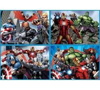 Coffret 4 Puzzles DC : Hulk - Iron Man 50-80 - 100-150 Pieces - Set Puzzle Enfant Super Heros avec Carte Tigre