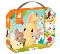 Coffret 4 puzzles évolutifs animaux de la ferme difficulté croissante dès 2 ans
