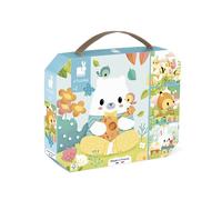Janod – 4 Puzzles évolutifs Animaux J02552 – 6-9-12-16 pièces – Dès 24 mois – Fabriqué en France