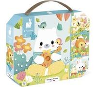 Janod – 4 Puzzles évolutifs Animaux J02552 – 6-9-12-16 pièces – Dès 24 mois – Fabriqué en France