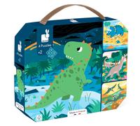 Coffret 4 puzzles évolutifs dinosaures à difficulté croissante dès 2 ans