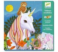 Coffret 4 tableaux scoubidous licornes criniere magique - collage - kit loisir creatif 7-13 ans
