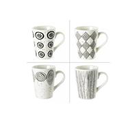 Coffret 4 tasses 18cl Noir et blanc Table Passion
