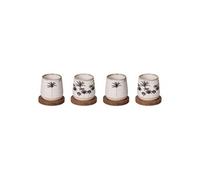 Coffret 4 tasses et sous tasses Palm Table passion