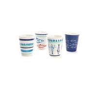 Coffret 4 tasses expresso Arial - Amadeus - Blanc - Porcelaine Blanc G