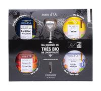 Coffret 4 thés bio avec filtre