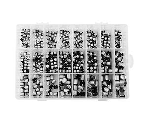 Coffret 400pcs Condensateurs Électrolytiques Assortiment en Aluminium 1UF - 1000uF, 24 Valeurs, Kit Condensateurs Électrolytiques