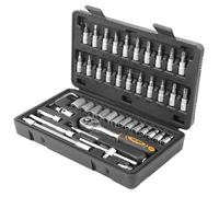 Coffret 46PZ Clé À Cliquet Réversible Avec Douilles De 1/4"