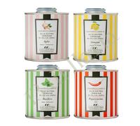 Coffret 4x100 ml Huiles d’Olive Vierge Extra Aromatisées | 99% EVOO des Pouilles | Ail, Citron, Basilic et Piment | Assaisonnement Gourmet Italien, Artisanal | 100% Naturel