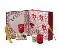 The home deco factory Coffret 5 bougies parfumées "Mon Amour" 50 g Blanc & Rouge