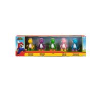 Coffret 5 Figurines Super Mario - JAKKS - Yoshi Vert, Jaune, Bleu, Rose et Violet - Pour Enfant