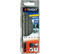 Tivoly 11434370001 Coffret de 5 Forets métaux HSS hexagonaux