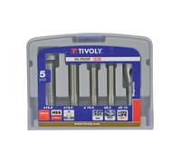 Tivoly Coffret Tivoly de 4 Fraises à noyer DIN 335C HSS Cobalt 5% à 90° Ø 8, 3 à 16, 5 mm + 1 Fraise à ébavurer 5-10