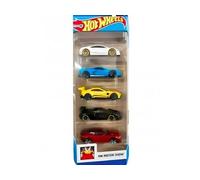 Coffret 5 vehicules pour Hot Wheels : Motor Show - Set Voitures Miniatures + 1 Cartes Tigre - Jouet Enfant