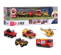 Coffret 5 véhicules Sam le Pompier - MAJORETTE - Giftpack 5 Pcs - Métal - Echelle 1/64ème