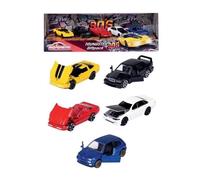 Coffret 5 Voitures - MAJORETTE - Voitures métal à roues libres - Suspensions et parties ouvrantes - Échelle 1/64 - Dès 3 ans