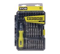 Ryobi Coffret embouts de vissage RAK59SD – 59 pièces, porte-embout magnétique, boîtier compact
