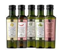 Coffret 5x100 ml Huiles d’Olive Extra Vierge Aromatisées | Piment, Basilic, Citron, Affiorato et Herbes | Gourmet Italien • Pressées à Froid • Italie, Puglia • 13 di Ilaria