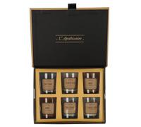 Coffret 6 bougies apothicaire parfums musc blanc, ambre et fleur de coton