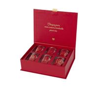 Coffret 6 Bougies Parfumées "Amour" 30g Rouge