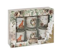 Coffret 6 Bougies Parfumées ""Cannelle Bergamote"" 40g Blanc