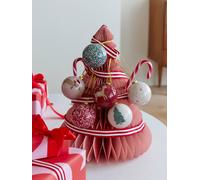 Coffret 6 boules de Noël 3D rouge imprimé TU