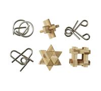 AltoBuy Coffret 6 Casse-Tête en Bois et Métal