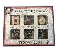 Coffret 6 casse-tete en bois et métal