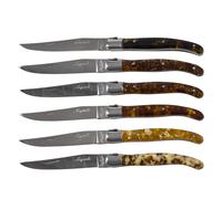 Coffret 6 couteaux laguiole acrylique ecaille Jean Dubost